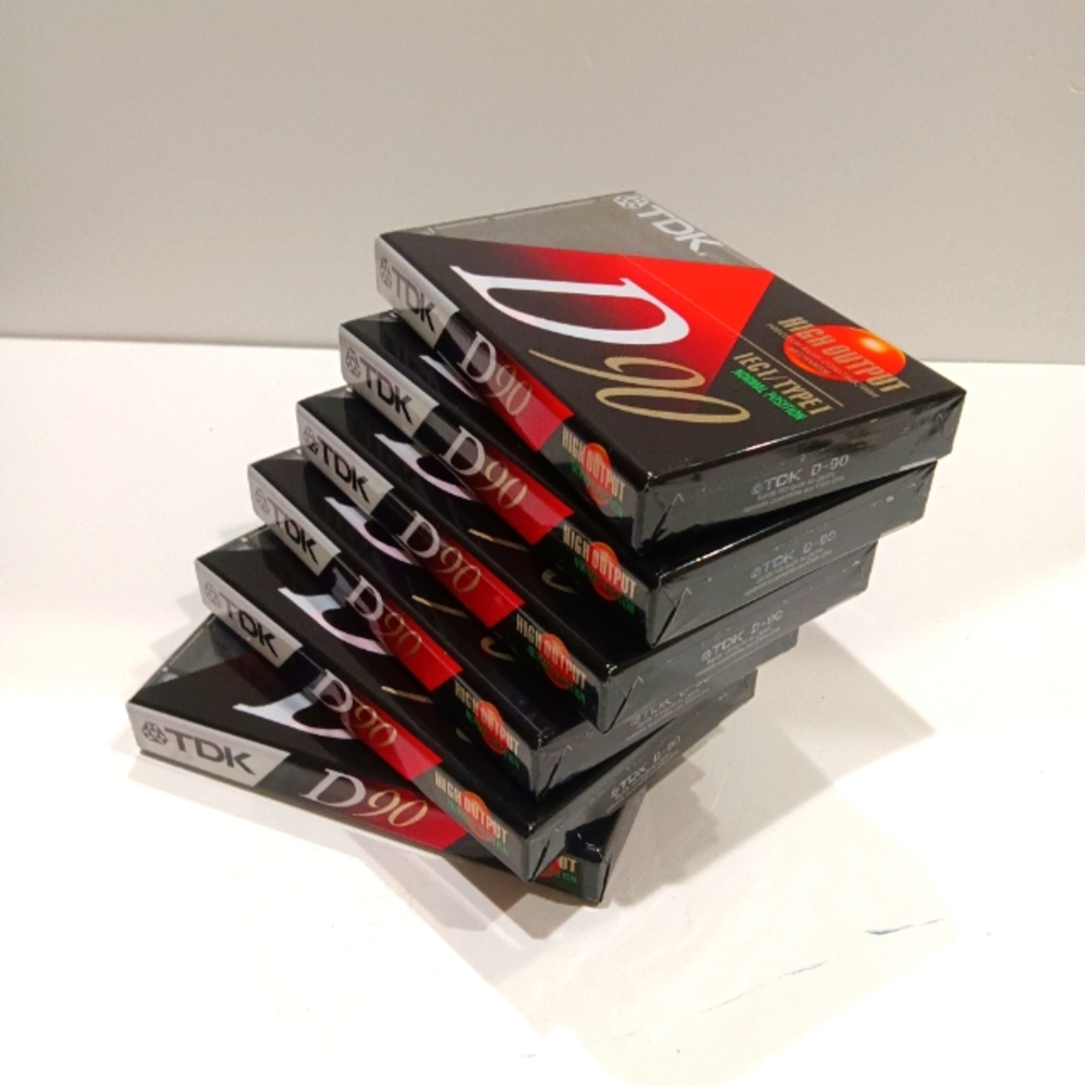 TDK D90 Blank Cassette Tapes Lot of 6